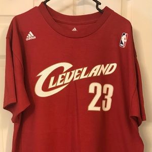 Adidas Tee Shirt - Men’s size L - Cleveland Cavaliers Team Colors.